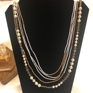 💕Multi Bead Chain, faux Pearl (Double)💕